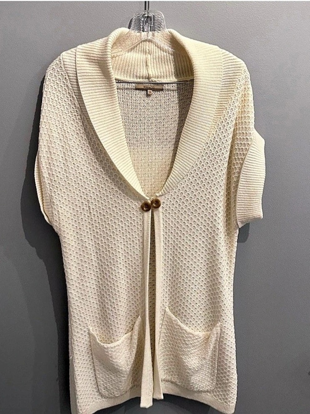 RW&CO Knit Cardigan in Cream - Size Large - Like New